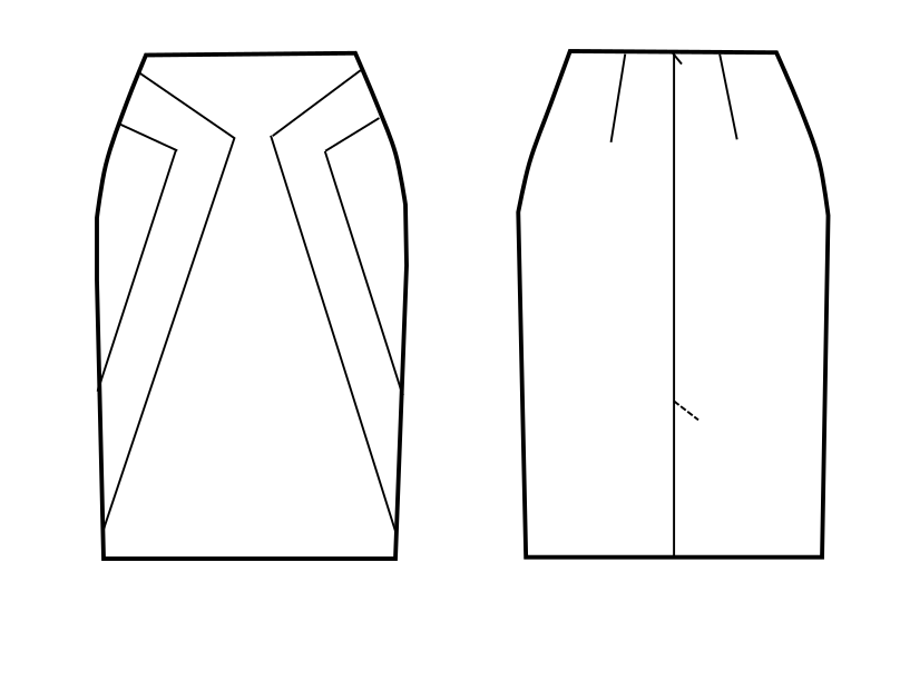Skirt With Insets - Sewing Pattern #S3010. Made-to-measure sewing ...