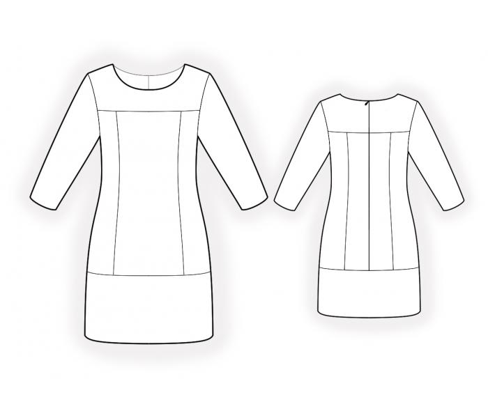 Dress With Yoke - Sewing Pattern #4525. Made-to-measure sewing pattern ...