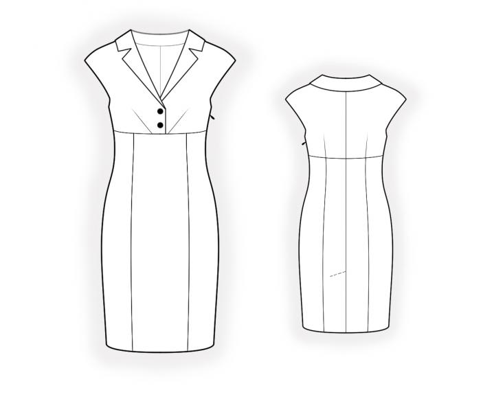 Dress - Sewing Pattern #4538. Made-to-measure sewing pattern from ...
