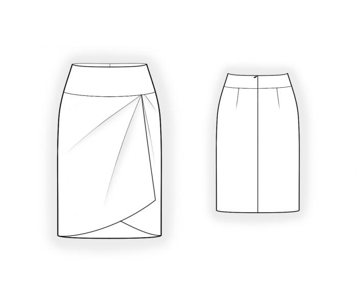 Skirt With Pleats - Sewing Pattern #4561. Made-to-measure sewing ...