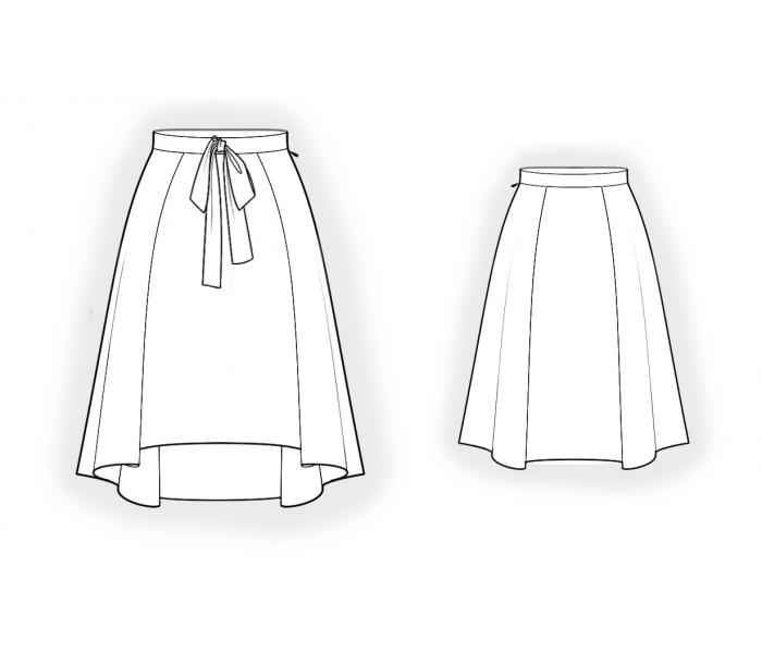Skirt With Pleats - Sewing Pattern #4579. Made-to-measure sewing ...