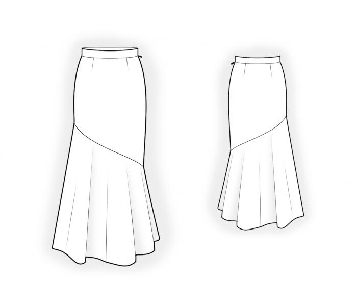 Skirt - Sewing Pattern #4642. Made-to-measure sewing pattern from ...