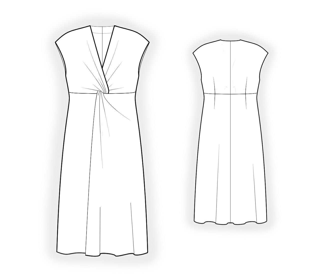 Dress - Sewing Pattern #4080. Made-to-measure sewing pattern from ...