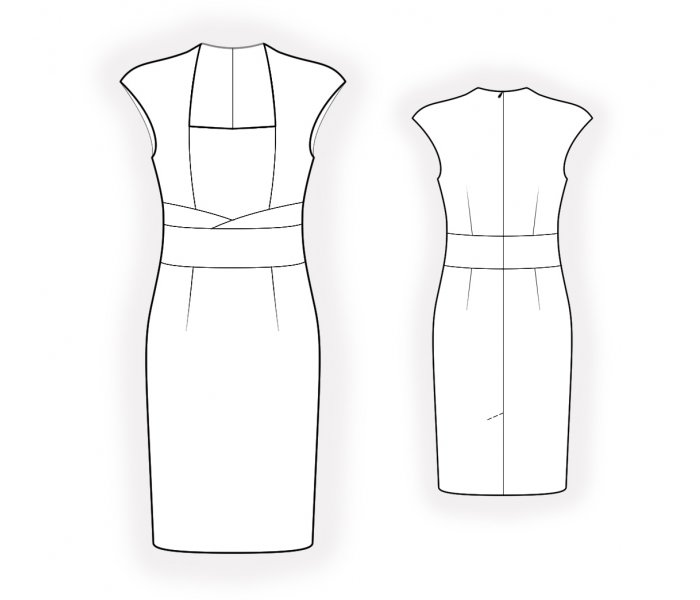 Dress - Sewing Pattern #4753. Made-to-measure sewing pattern from ...
