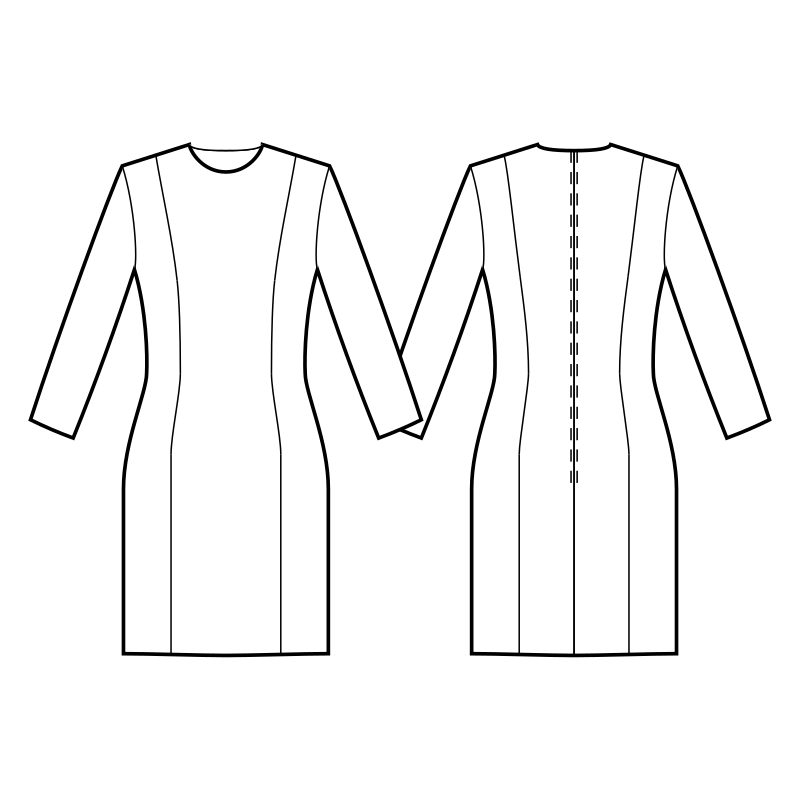 Simple Dress - Sewing Pattern #4517 Made-to-measure sewing pattern from Lekala w