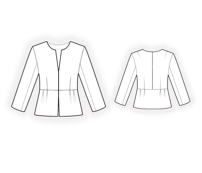 Jacket With Pleats - Sewing Pattern #4846. Made-to-measure sewing ...