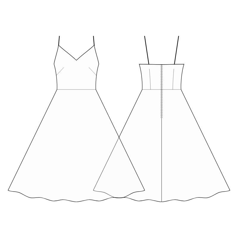 Pattern With Straps - Sewing Pattern #S4050. Made-to-measure sewing ...