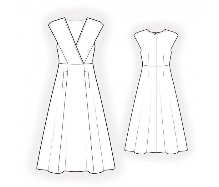 Flared Dress - Sewing Pattern #4942. Made-to-measure sewing pattern ...