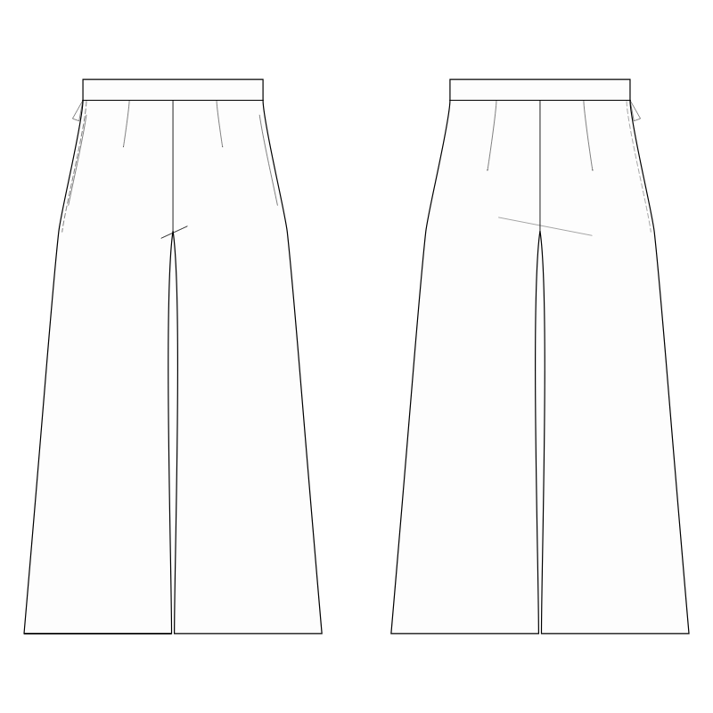 Wide Leg Pants, Full Length - Sewing Pattern #S2003. Made-to-measure sewing  pattern from Lekala with free online download.