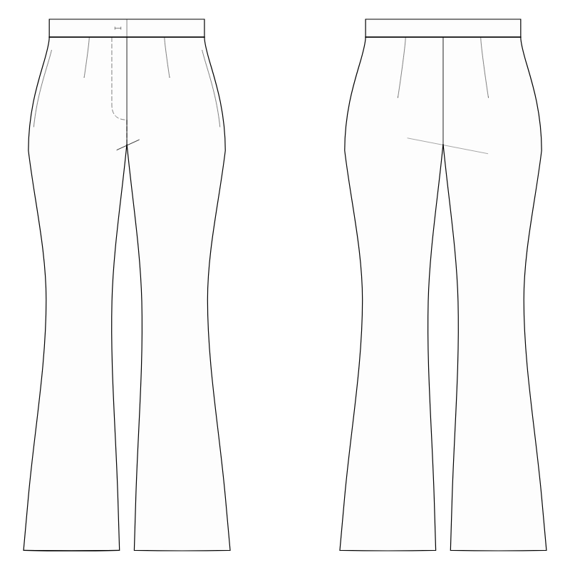 flare jeans sewing pattern