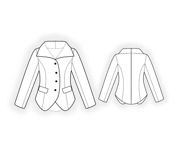 Jacket - Sewing Pattern #4970. Made-to-measure sewing pattern from ...