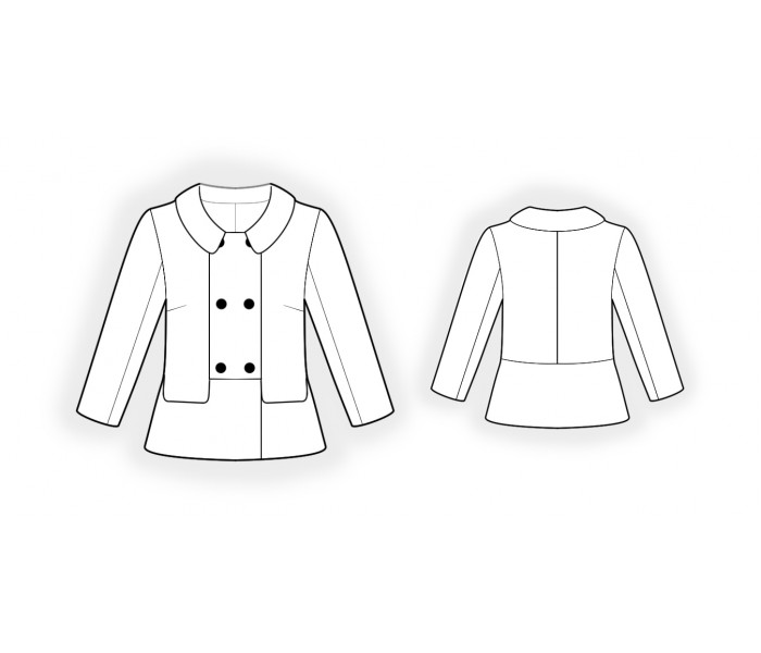 Jacket With Peter Pan Collar - Sewing Pattern #4982. Made-to-measure ...