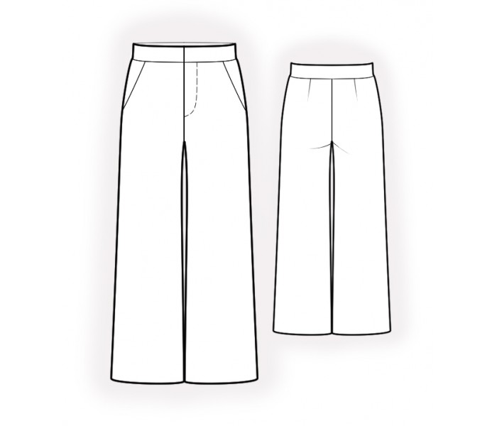 Wide Pants - Sewing Pattern #2264. Made-to-measure sewing pattern from ...