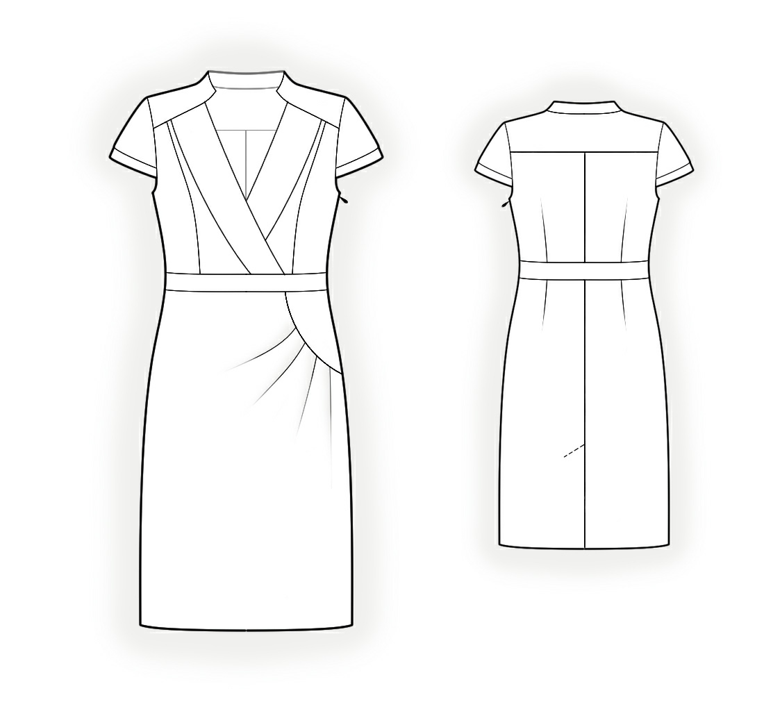 Dress With Pleats On The Skirt - Sewing Pattern #4275. Made-to-measure ...