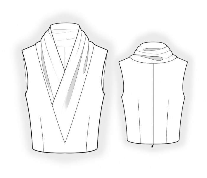 tom_surf様確認用ページ 袖なしブラウス - 型紙 #2575. Made-to-measure sewing pattern from
