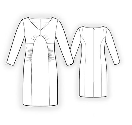 Dress - Sewing Pattern #5948. Made-to-measure sewing pattern from ...