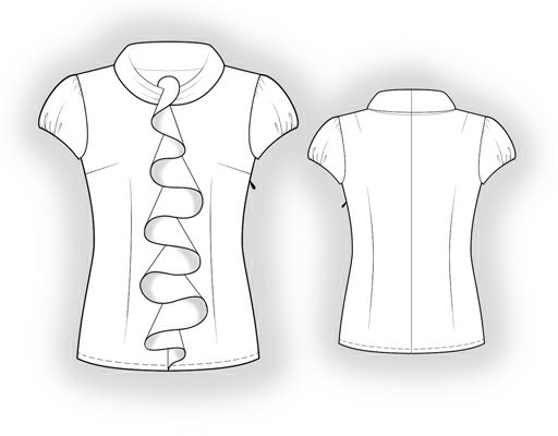 Blouse - Sewing Pattern #5874. Made-to-measure sewing pattern from ...