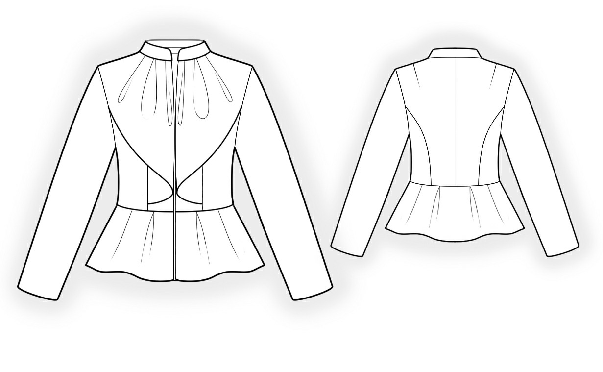 Jacket With Decorative Front - Sewing Pattern #4233. Made-to-measure ...