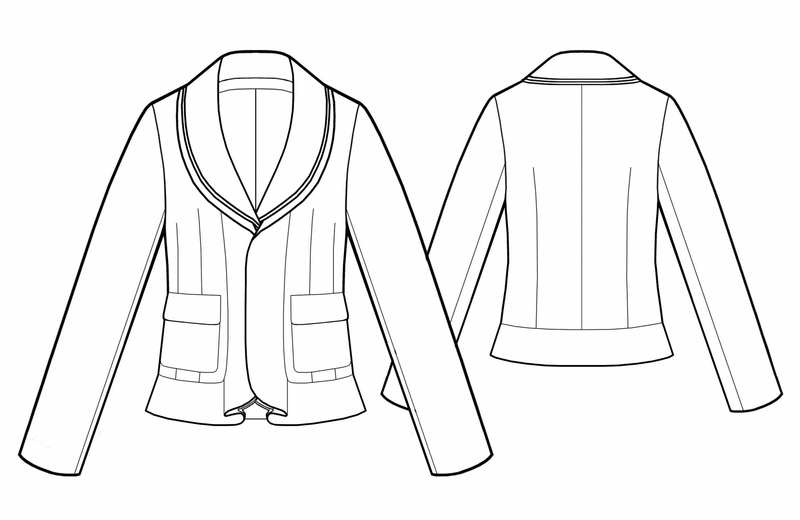 Jacket With Three Collars - Sewing Pattern #5549. Made-to-measure ...