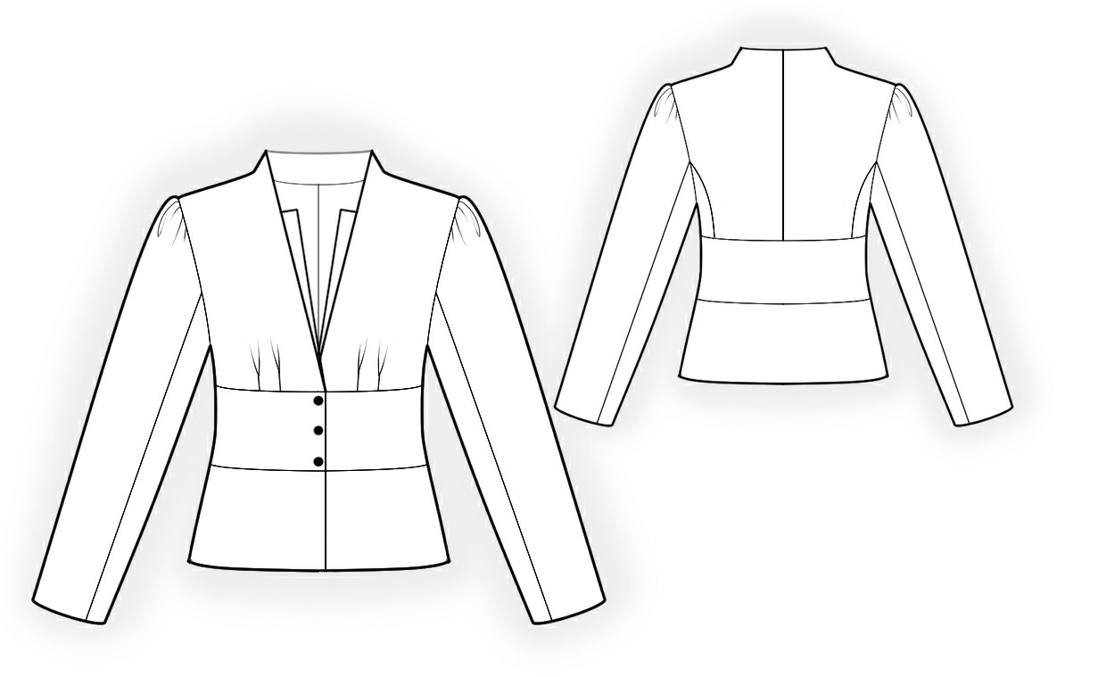 Jacket - Sewing Pattern #4223. Made-to-measure sewing pattern from ...