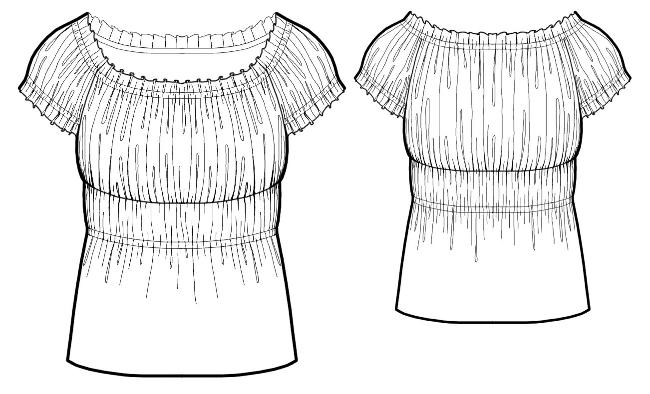 Цена со сборкой. Моделирование блузки. Платье с горловиной на резинке. Блузка на резинке выкройка. Блузка со сборкой по горловине.