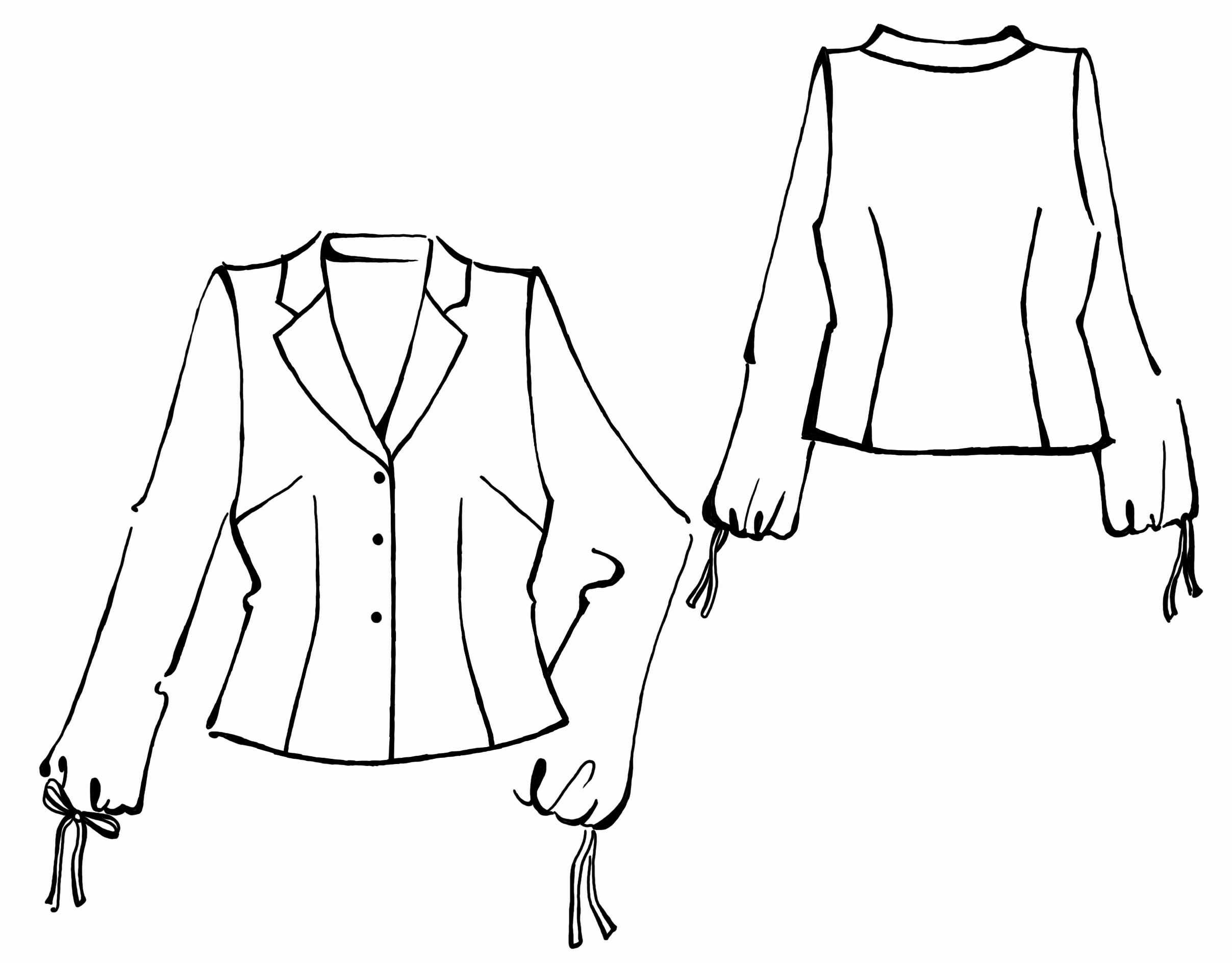 Blouse - Sewing Pattern #5305. Made-to-measure sewing pattern from ...