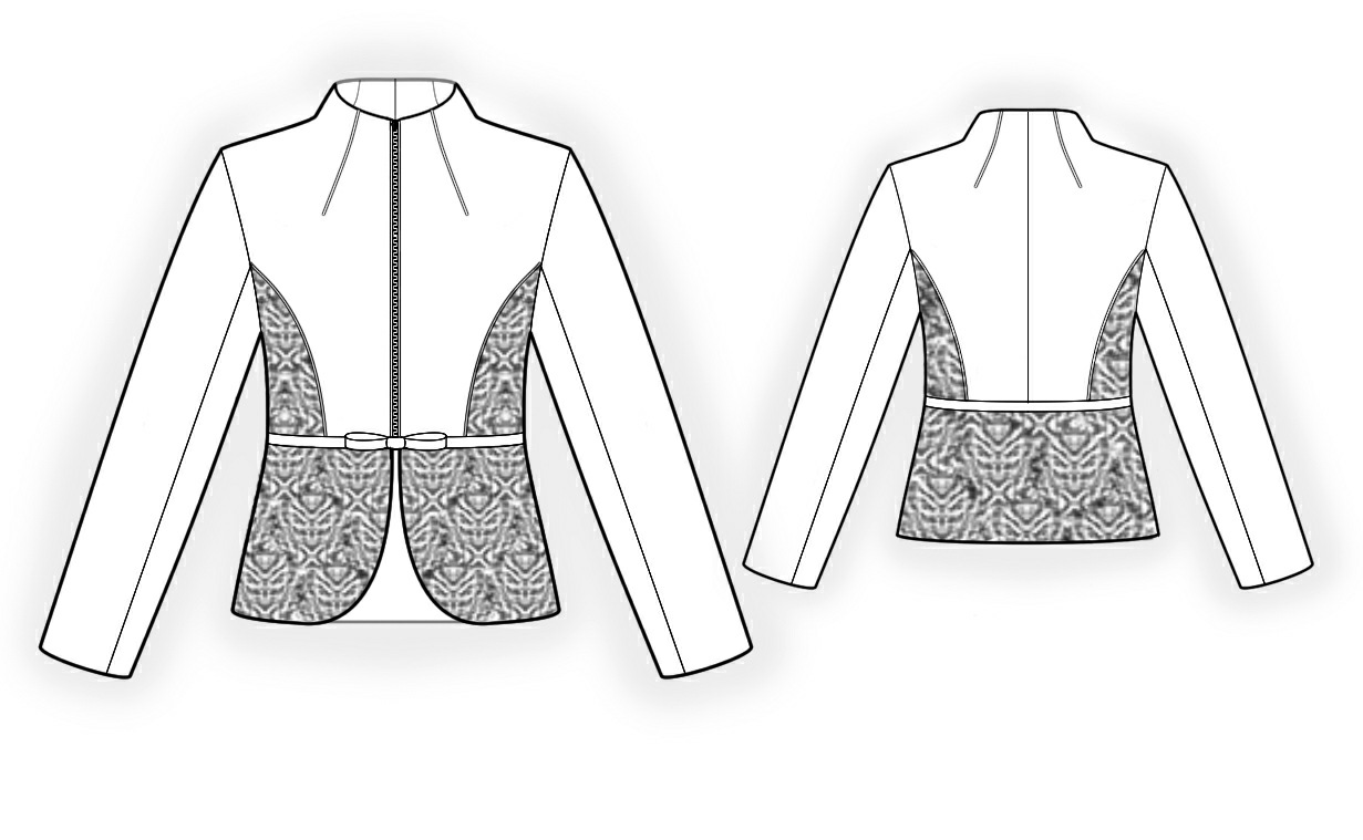 Jacket With Lace - Sewing Pattern #4203. Made-to-measure sewing pattern ...