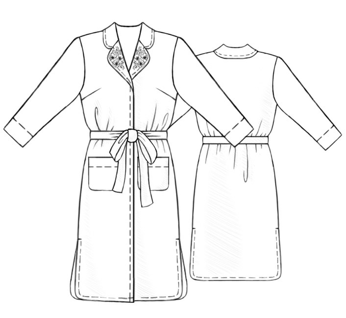 Dressing Gown - Sewing Pattern #5260. Made-to-measure sewing pattern ...